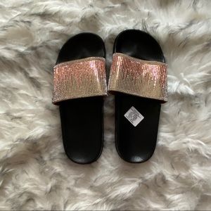 Pink Rhinestone Slides